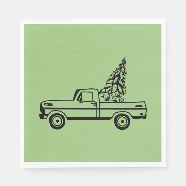 Christmas tree truck serviette (Vorderseite)