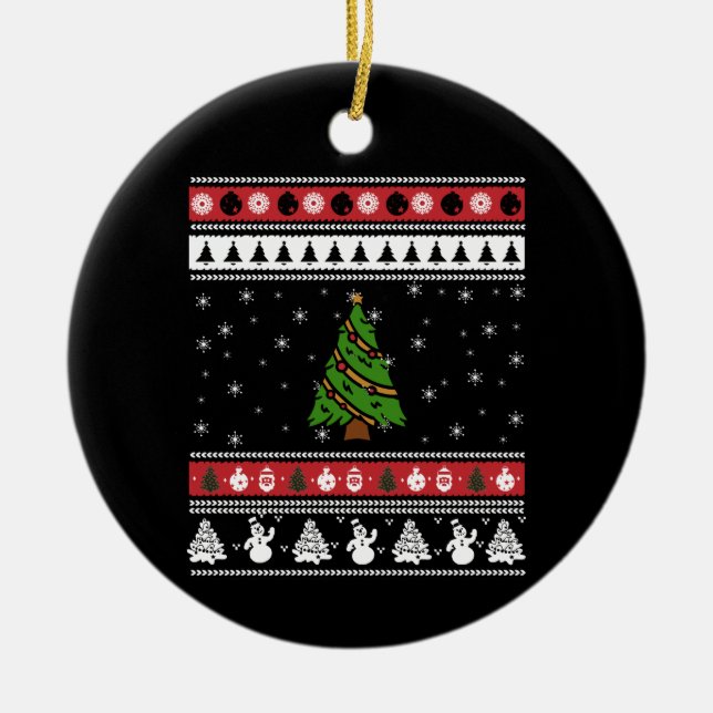 Christmas Tree Ugly Christmas Keramik Ornament (Vorne)