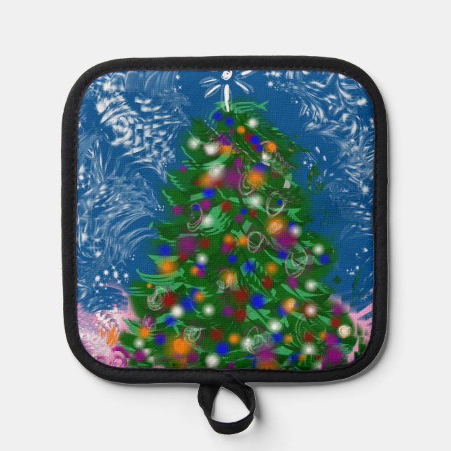 Christmas Tree v1 Pot Holder Topflappen (Vorderseite)
