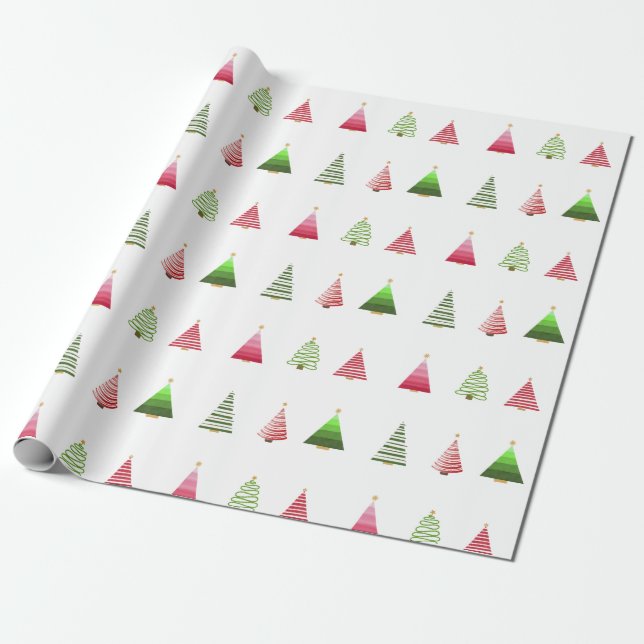 Christmas Tree Wrapping Paper Geschenkpapier (Ungerollt)