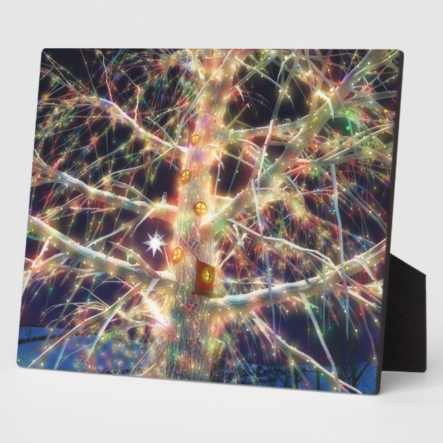 Christmas Treehouse Plaque Fotoplatte (Seite)