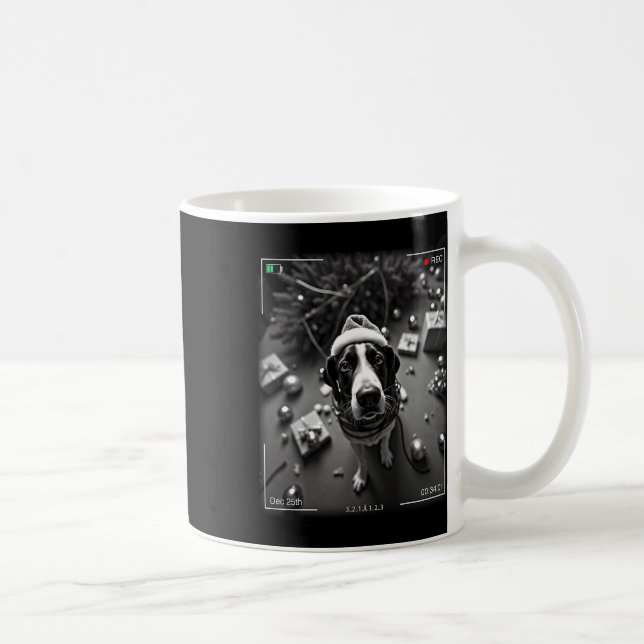 Christmas Treeing Walker Coonhound auf Kamera erwi Kaffeetasse (Rechts)