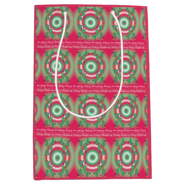 Christmas Trees Gift Bag Mittlere Geschenktüte (Vorderseite)