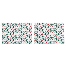 Christmas Trees Scandi Pine Forest Cozy Patterned Kissenbezug