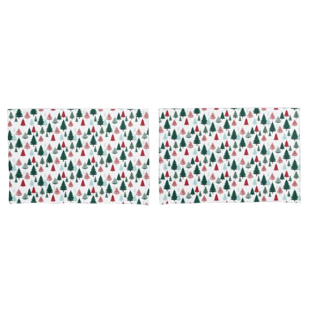 Christmas Trees Scandi Pine Forest Cozy Patterned Kissenbezug (Vorderseite-Set)