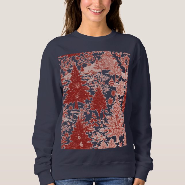 Christmas trees sweat-shirt for women sweatshirt (Vorderseite)