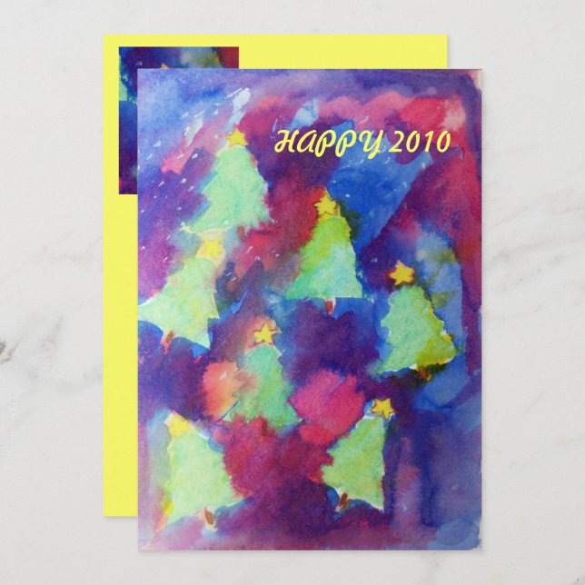 CHRISTMAS TREM - PARTY EINLADUNG (Vorne/Hinten)