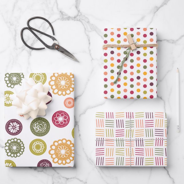 Christmas Trio -  Geschenkpapier Set (Vorderseite)