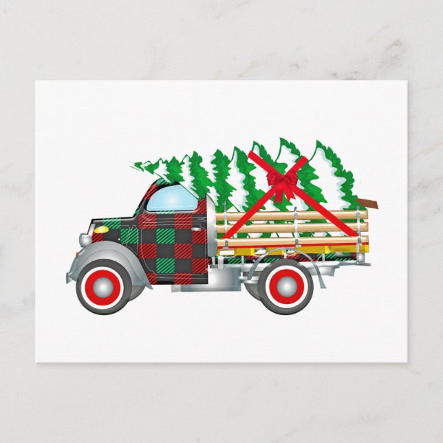 Christmas Truck Postkarte (Vorderseite)