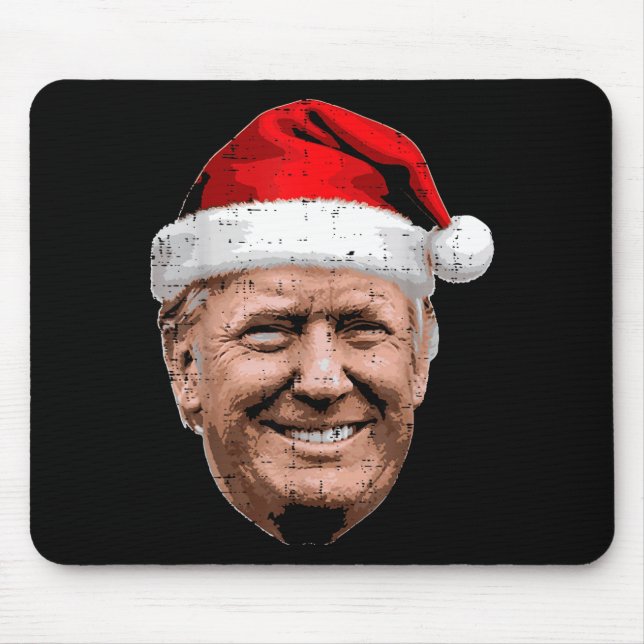 Christmas Trump Face Santa Funny Xmas Meme Men Wom Mousepad (Vorne)
