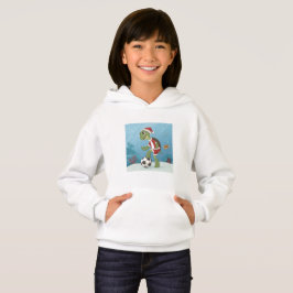 Christmas Turtle playing football Hoodie