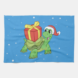 Christmas turtle with the gift geschirrtuch