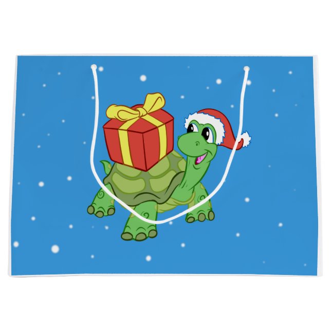 Christmas turtle with the gift große geschenktüte (Vorderseite)