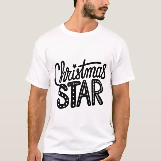 Christmas Typography Sayings T-Shirt (Vorderseite)