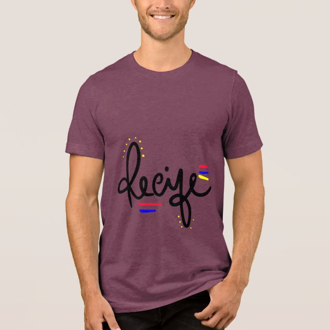 Christmas Typography Sayings Tri-Blend Shirt (Vorderseite)