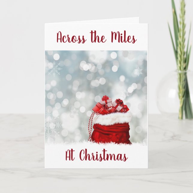 CHRISTMAS *ÜBER DIE MEILEN* FEIERTAGSKARTE (Vorderseite)