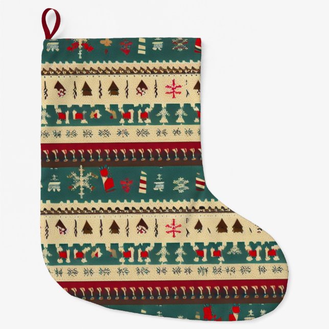 Christmas Ugly Sweater 5 Großer Weihnachtsstrumpf (Vorderseite)