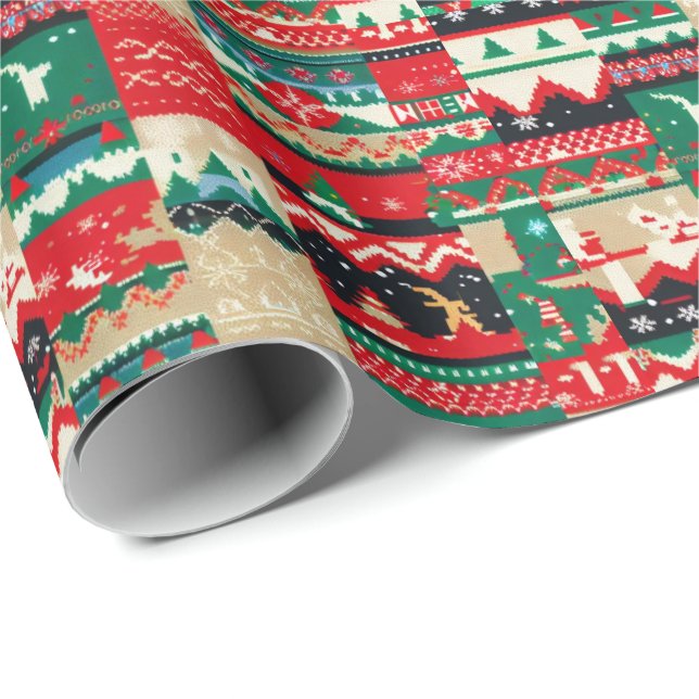 Christmas Ugly Sweater 8 Geschenkpapier (Rolleneckpunkt)