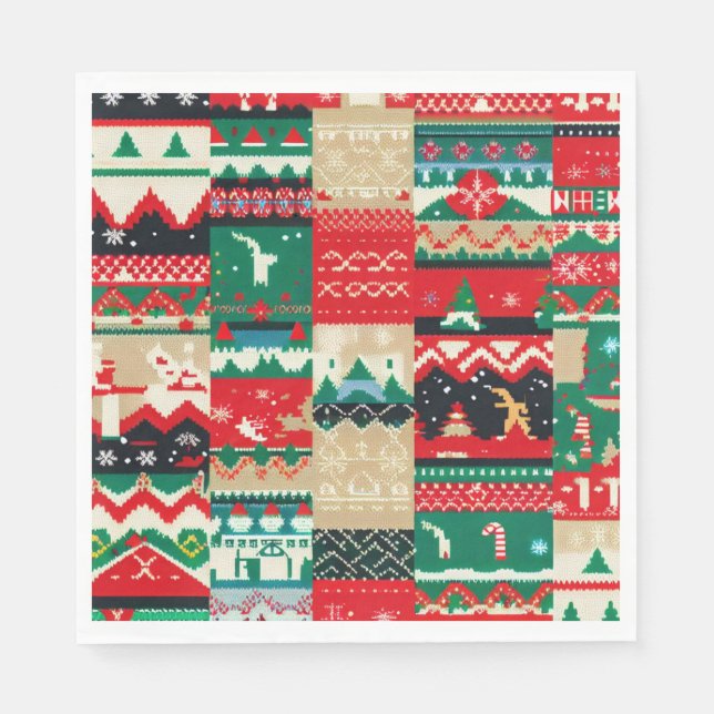 Christmas Ugly Sweater 8 Serviette (Vorderseite)
