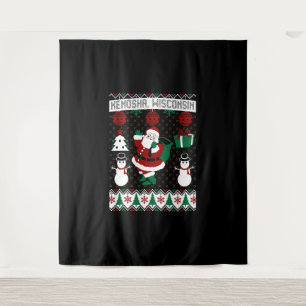 Christmas Ugly Sweater Kenosha Wisconsin Wandteppich