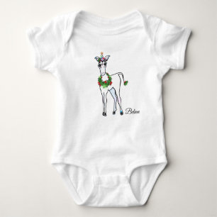 Christmas Unicorn Baby Strampler
