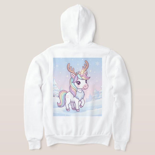 Christmas Unicorn Cute Holiday  Hoodie (AblageHinten)
