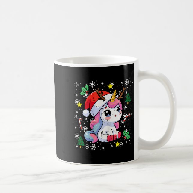 Christmas Unicorn Cute Magical Xmas Toddler Girls  Kaffeetasse (Rechts)