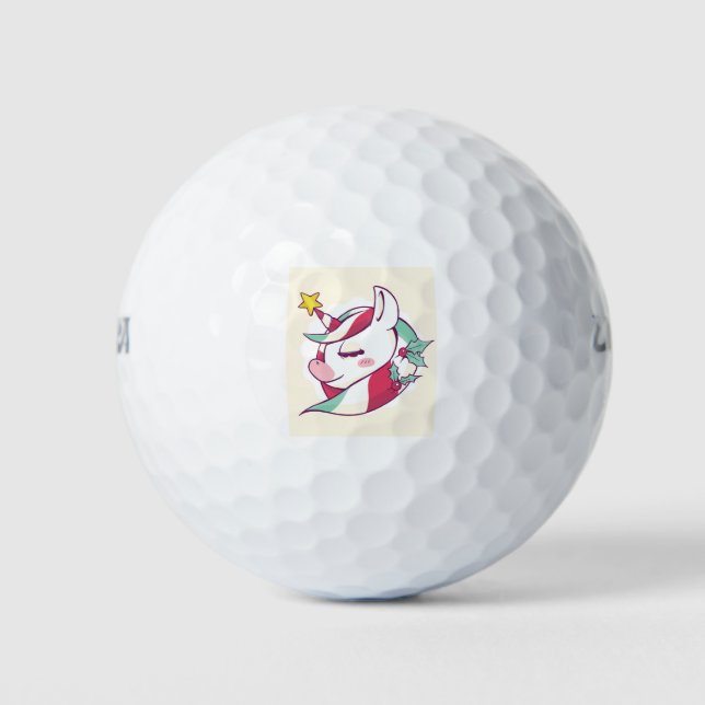 Christmas Unicorn Golfball (Vorderseite)
