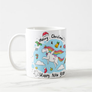 Christmas Unicorn Kaffeetasse