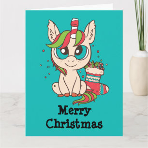 Christmas Unicorn Karte