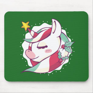 Christmas Unicorn Mousepad