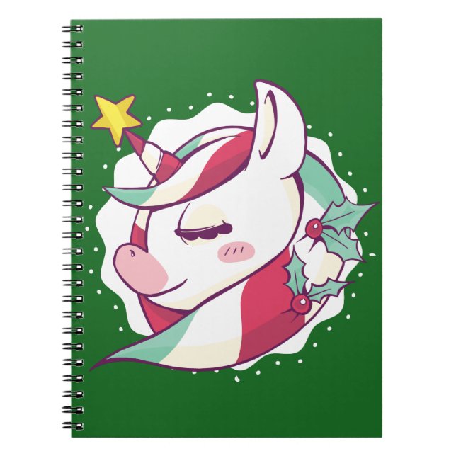 Christmas Unicorn Notizblock (Vorderseite)