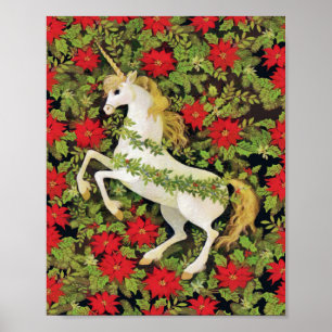 Christmas Unicorn Poster