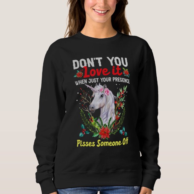 Christmas Unicorn Sweatshirt (Vorderseite)