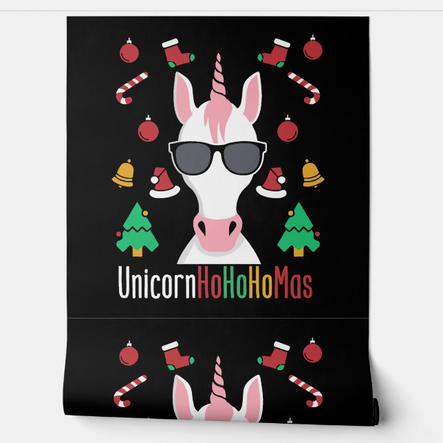 Christmas Unicorn Tapete (Abrollen)