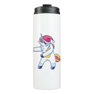 Christmas Unicorn Thermosbecher