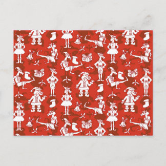 Christmas Unicorns Feiertagspostkarte