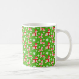 CHRISTMAS URLAUB ROT & GRÜNE ALPACAS KAFFEETASSE
