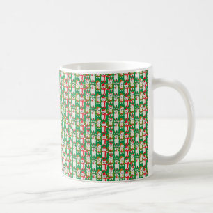 CHRISTMAS URLAUB ROT & GRÜNE ALPACAS KAFFEETASSE