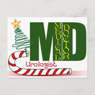 CHRISTMAS UROLOGIST - ARZT - MD FEIERTAGSPOSTKARTE
