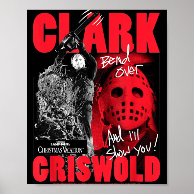 Christmas Vacation Clark Griswold Hockey Mask Holi Poster (Vorne)