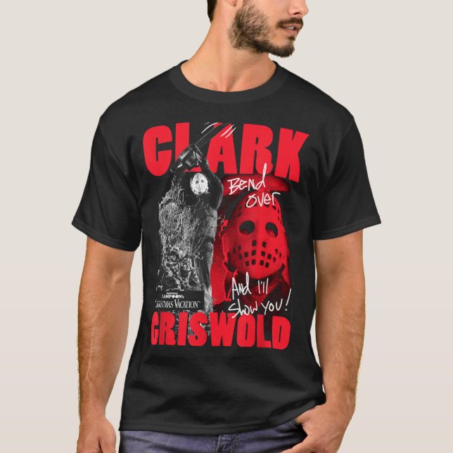 Christmas Vacation Clark Griswold Hockey Mask Holi T-Shirt (Vorderseite)