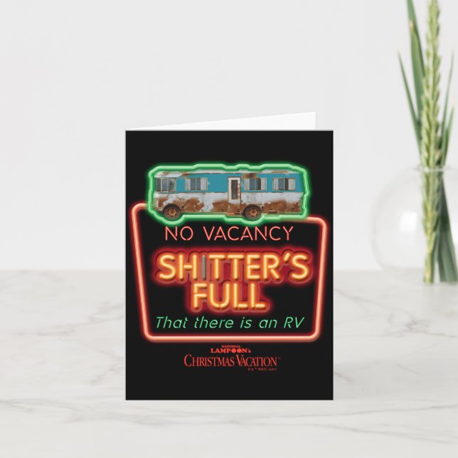 Christmas Vacation Ters Full Neon Sign  Karte (Vorderseite)