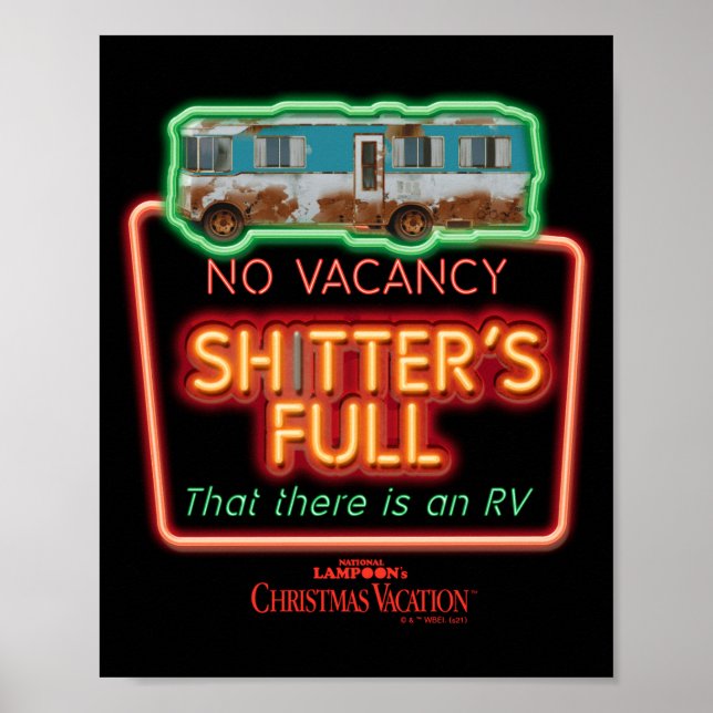 Christmas Vacation Ters Full Neon Sign  Poster (Vorne)