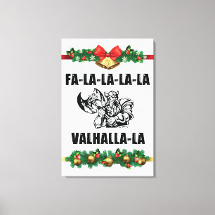 Christmas Valhalla Throw Pillow Leinwanddruck