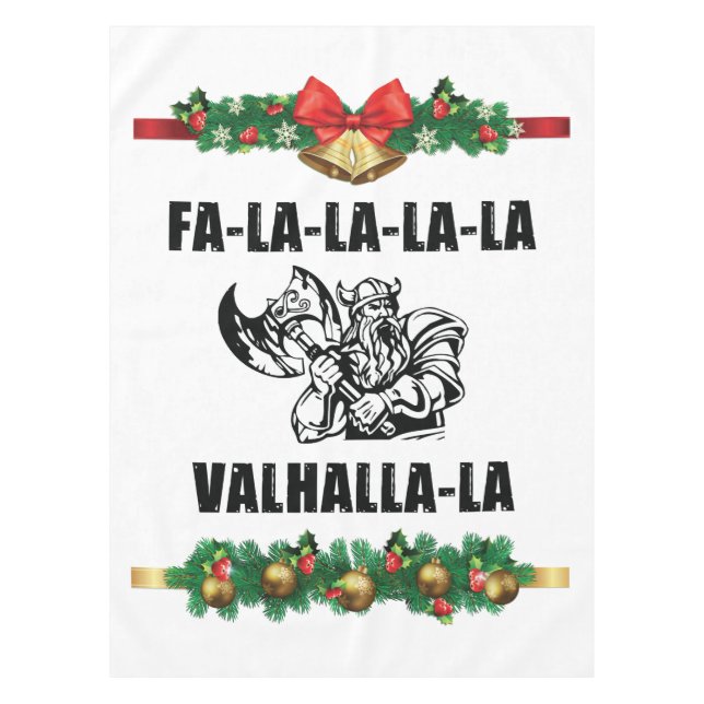 Christmas Valhalla Throw Pillow Tischdecke (Vorderseite)