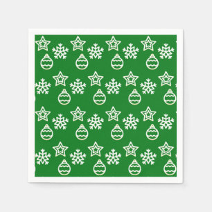 Christmas Vector Patter auf Green Serviette