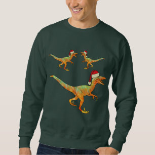 Christmas Velociraptor Funny Raptor Dinosaur Spaß Sweatshirt