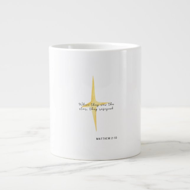 Christmas Verse Mug Matthew 2:10 Jumbo-Tasse (Vorderseite)