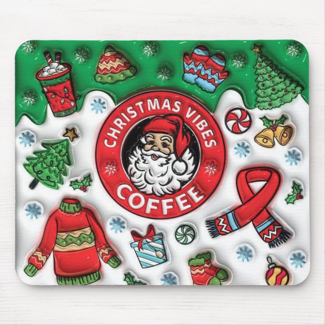 Christmas Vibes Coffee Mousepad (Vorne)